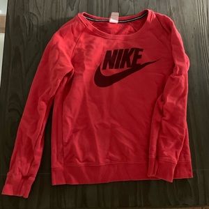 off the shoulder nike sweatshirt